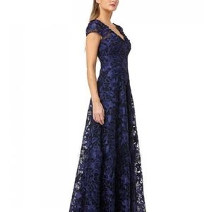Carmen Marc Valvo Infusion Embroidered Gown